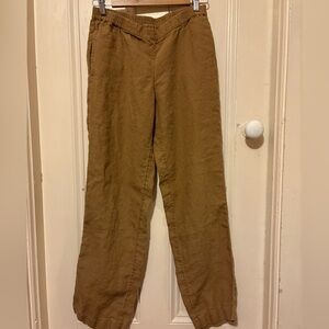 Vintage camel brown linen pants